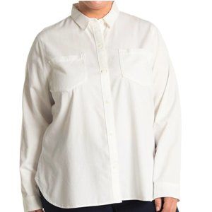 Madewell Ex-Boyfriend Long Sleeve Button Front Shirt - Size XS - NWT
